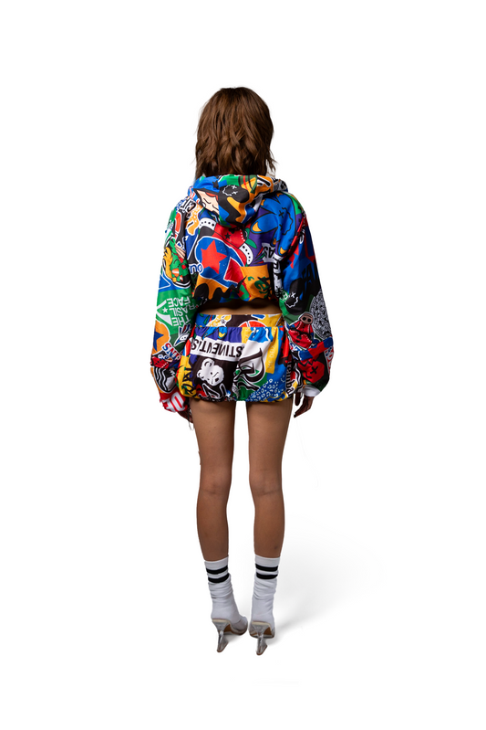 Dupe Cropped Windbreaker Jacket
