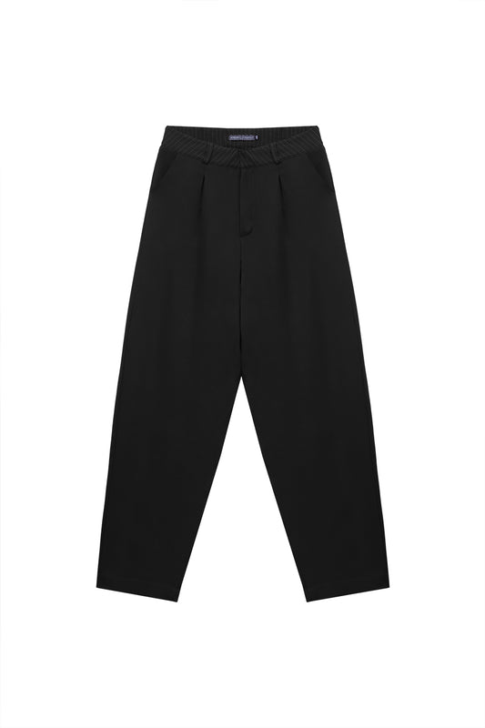 Calça Alfaiataria Cós Listrado Preta MONOPOLY x MITTMANN