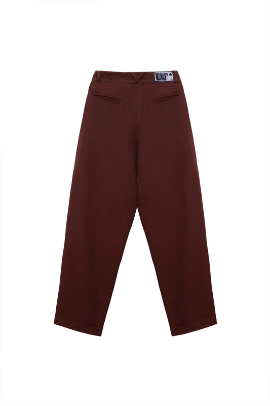 Calça Alfaiataria Cós Listrado Marrom MONOPOLY x MITTMANN