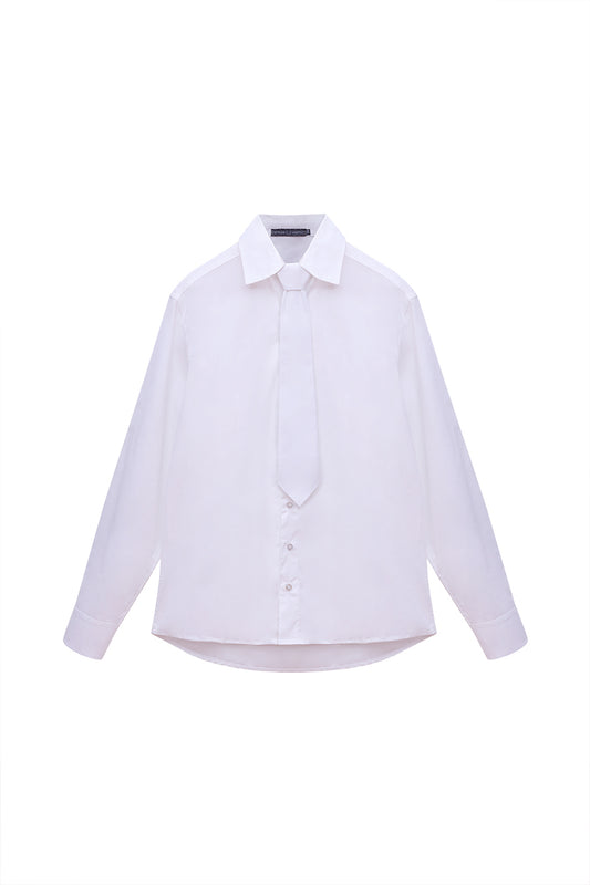 Camisa Alfaiataria Branca com Gravata MONOPOLY x MITTMANN