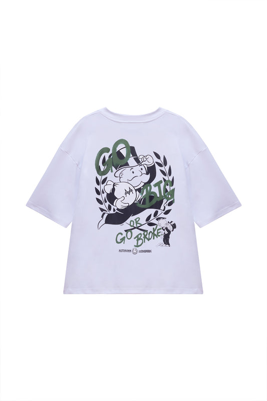 Camiseta Branca Make Money Not Friends MONOPOLY x MITTMANN