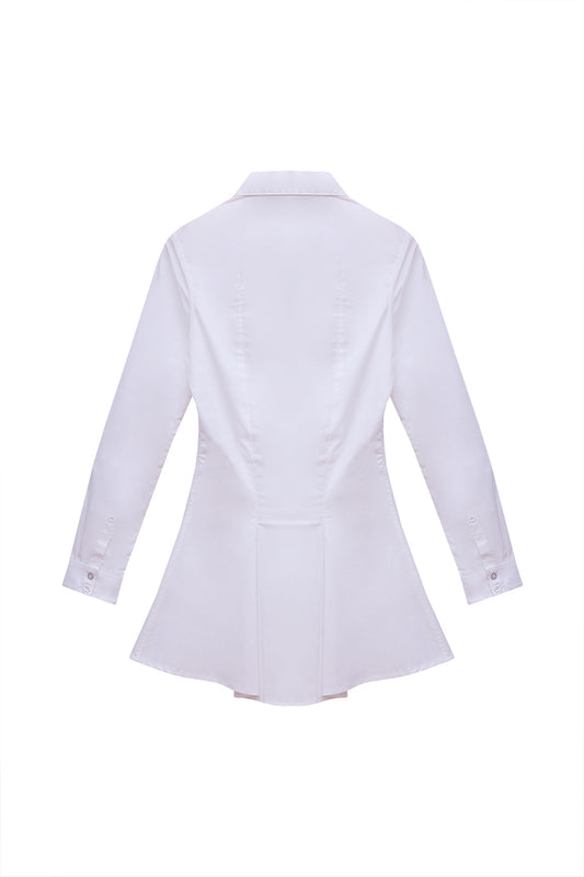 Vestido Alfaiataria Branco com Gravata MONOPOLY x MITTMANN