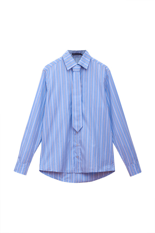 Camisa Alfaiataria Azul com Gravata MONOPOLY x MITTMANN