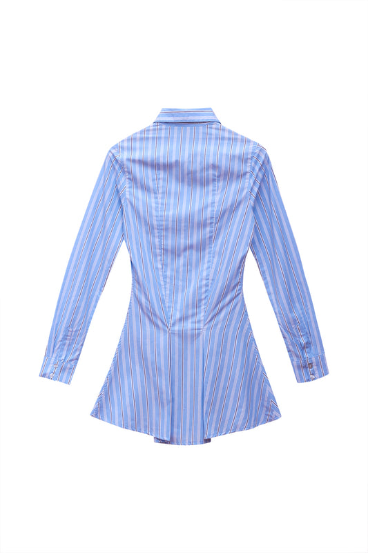 Vestido Alfaiataria Azul com Gravata MONOPOLY x MITTMANN