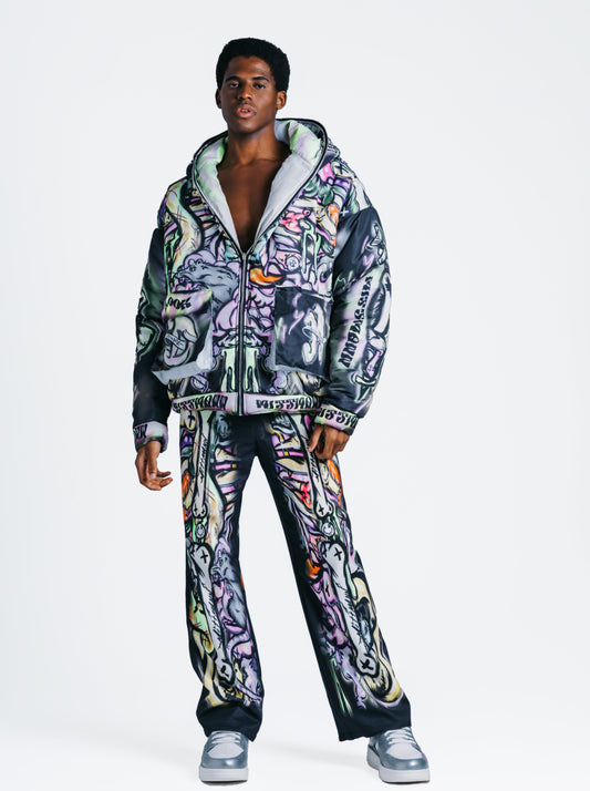 Mad Bunny Off White Double-Sided Pants