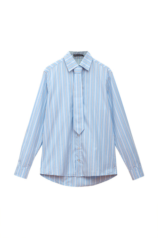 Camisa Alfaiataria Azul com Gravata MONOPOLY x MITTMANN