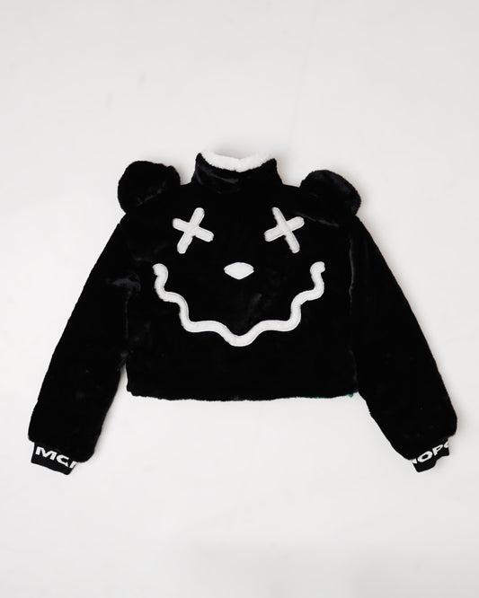 Jaqueta Cropped Ursinho MONOPOLY X MITTMANN (Preta)