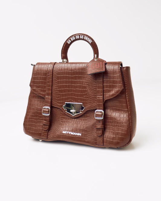 Maleta Office Croco MONOPOLY X MITTMANN (Marrom)