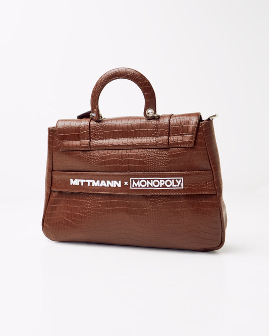Maleta Office Croco MONOPOLY X MITTMANN (Marrom)