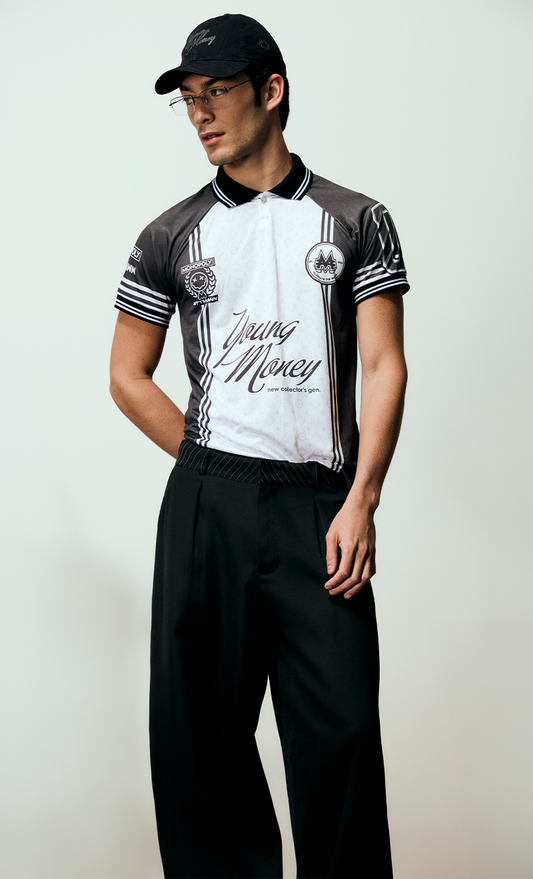 Calça Alfaiataria Cós Listrado Preta MONOPOLY x MITTMANN