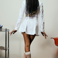Vestido Alfaiataria Branco com Gravata MONOPOLY x MITTMANN