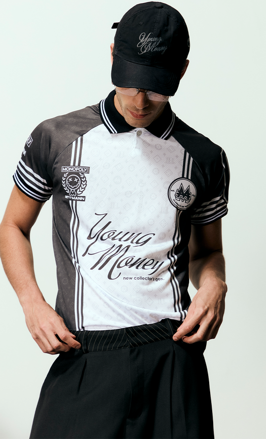 Calça Alfaiataria Cós Listrado Preta MONOPOLY x MITTMANN