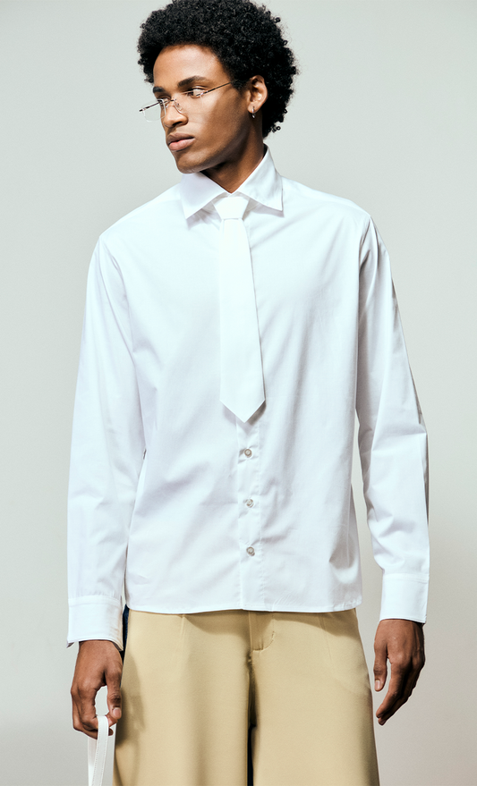 Camisa Alfaiataria Branca com Gravata MONOPOLY x MITTMANN