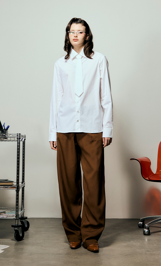 Camisa Alfaiataria Branca com Gravata MONOPOLY x MITTMANN