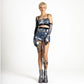 Blue Jeans Mesh Tulle Mini Skirt